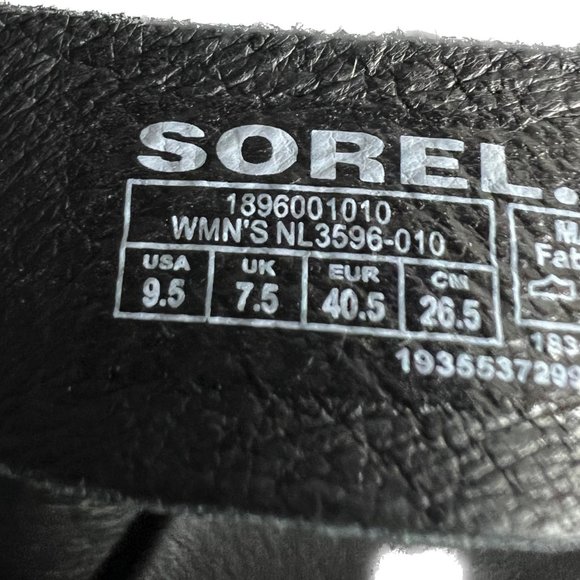 Sorel Womens Roaming NL3596-010 Black Leather Criss Cross Flat Sandals Size 9.5 - Picture 6 of 10